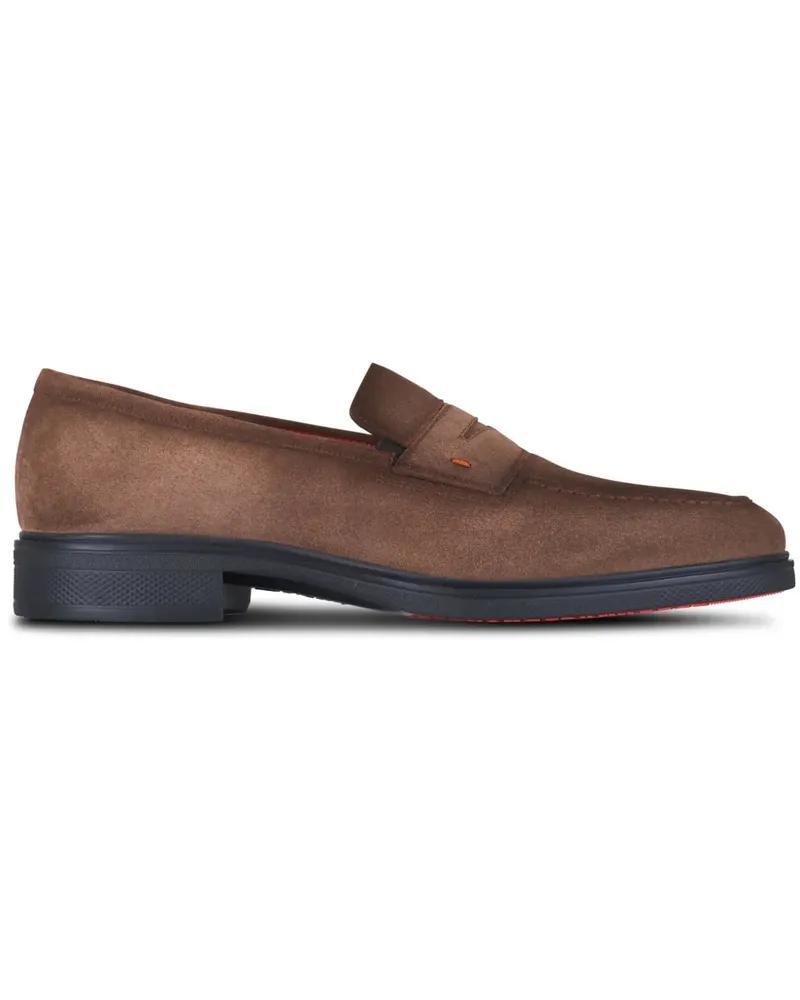 Santoni Loafer aus Wildleder - Braun Braun