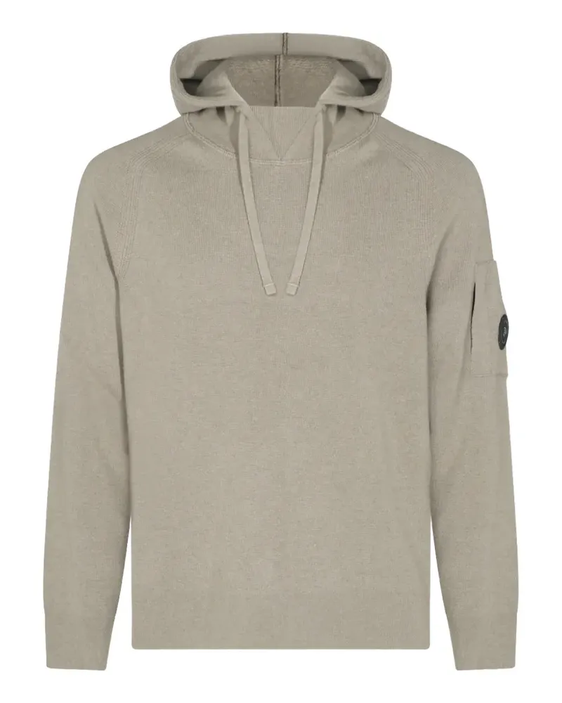 C.P. Company Gestrickter Lens Hoodie - Nude Nude