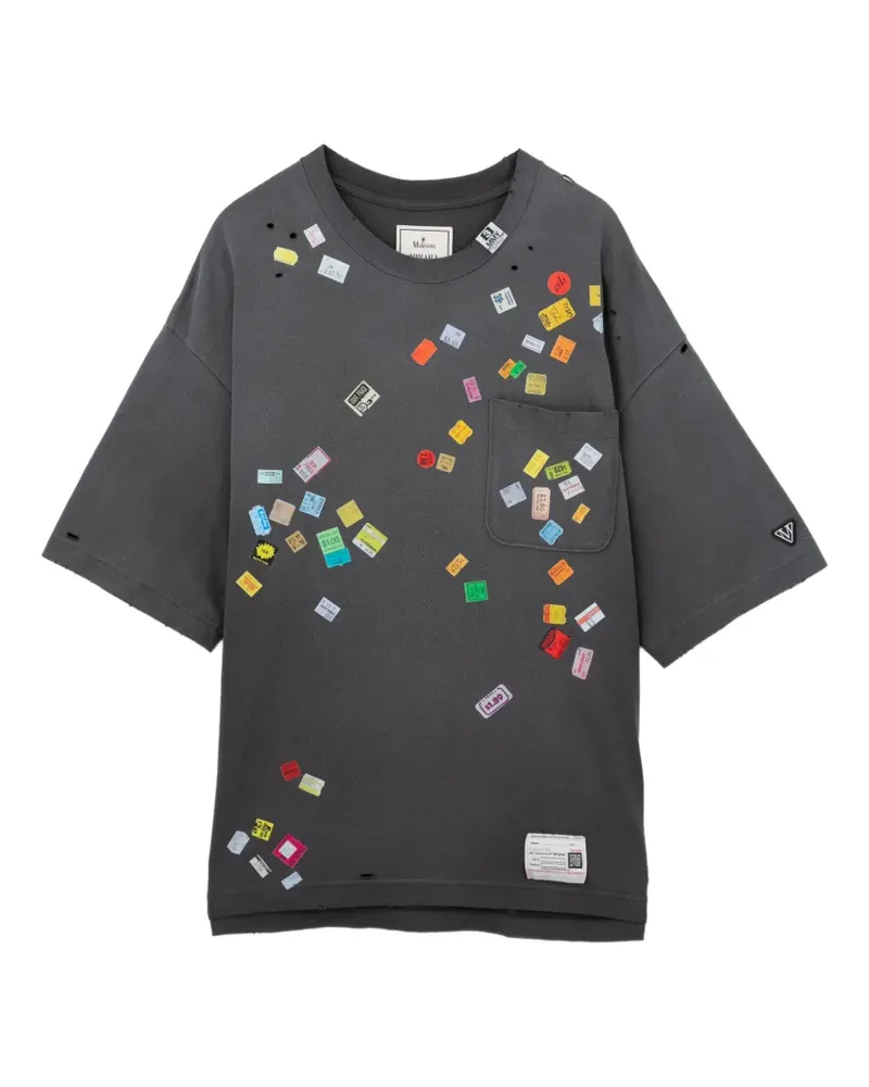 MIHARAYASUHIRO T-Shirt im Distressed-Look - Grau Grau