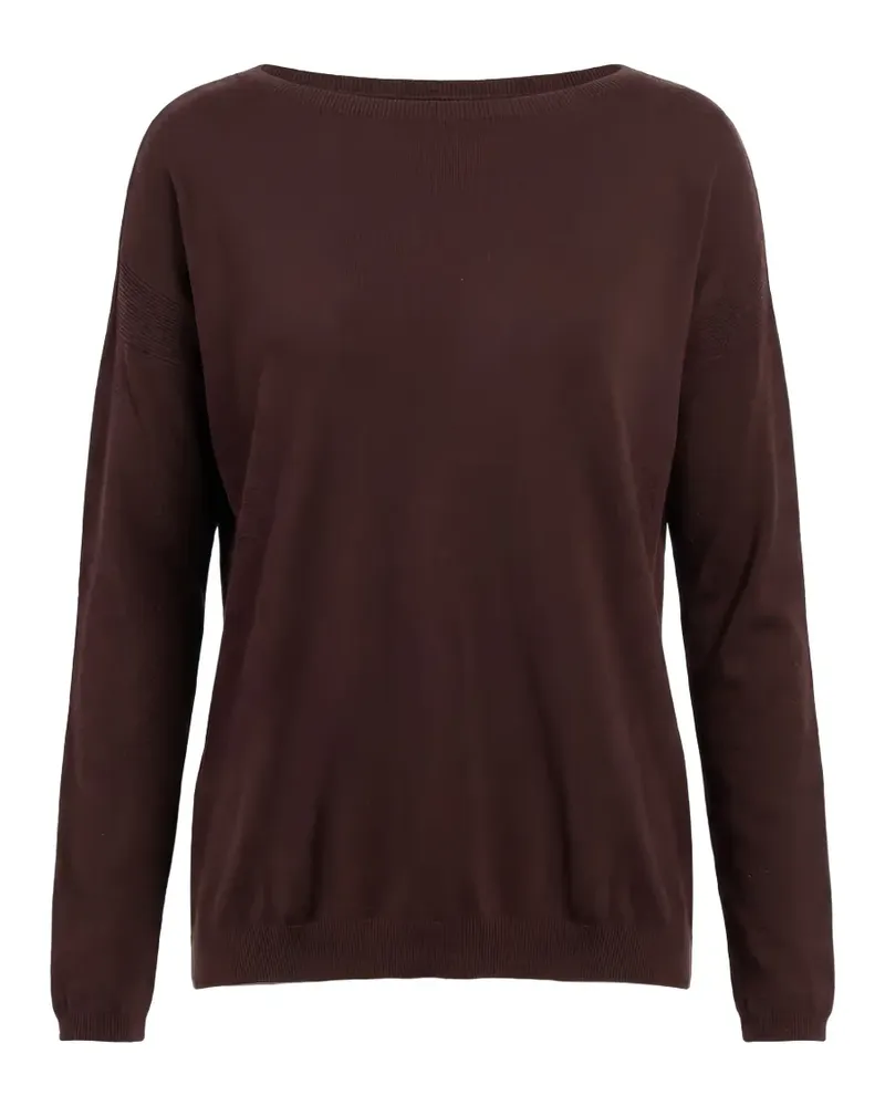 KONTATTO Pullover mit gerippten Bündchen - Braun Braun