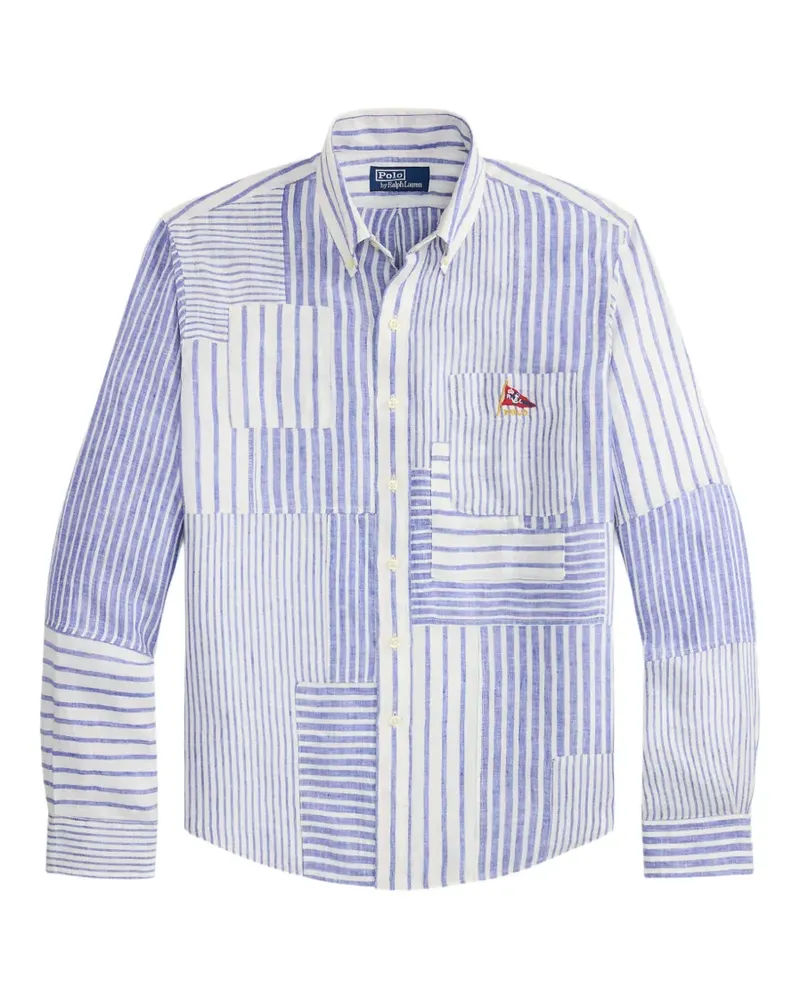 Ralph Lauren Gestreiftes T-Shirt mit Logo - Blau Blau