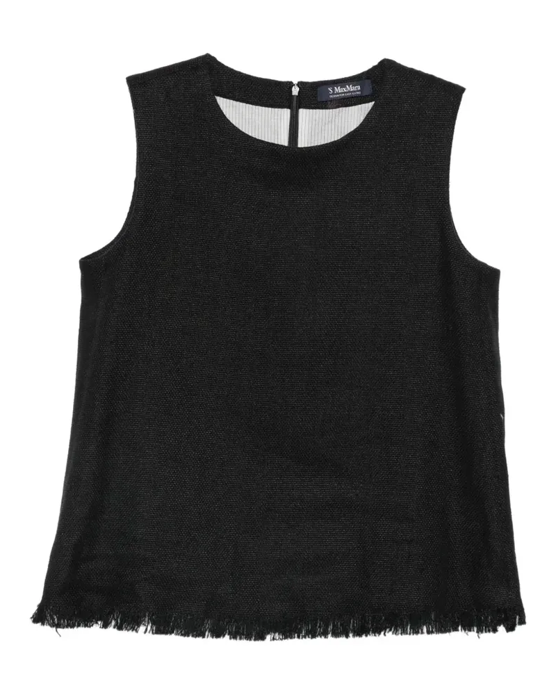 Max Mara fringed-edge sleeveless top - Schwarz Schwarz