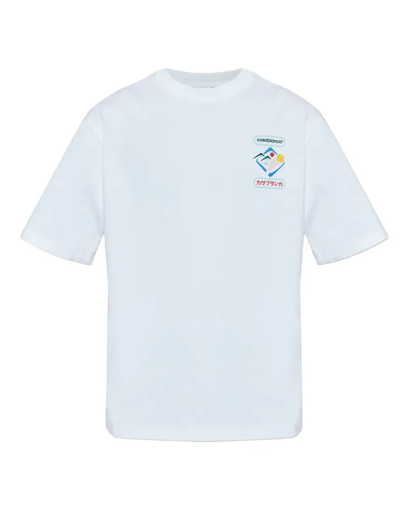 Casablanca Paris T-Shirt mit grafischem Print - Weiß Weiß