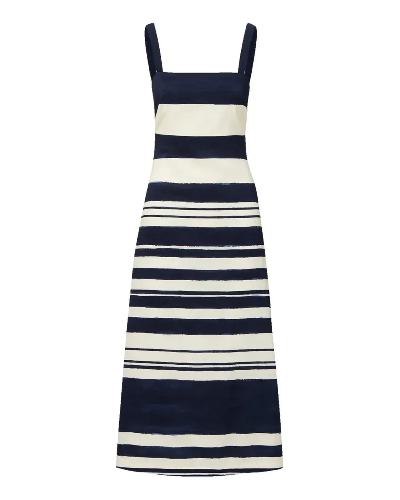 Veronica Beard Ella striped midi dress - Blau Blau