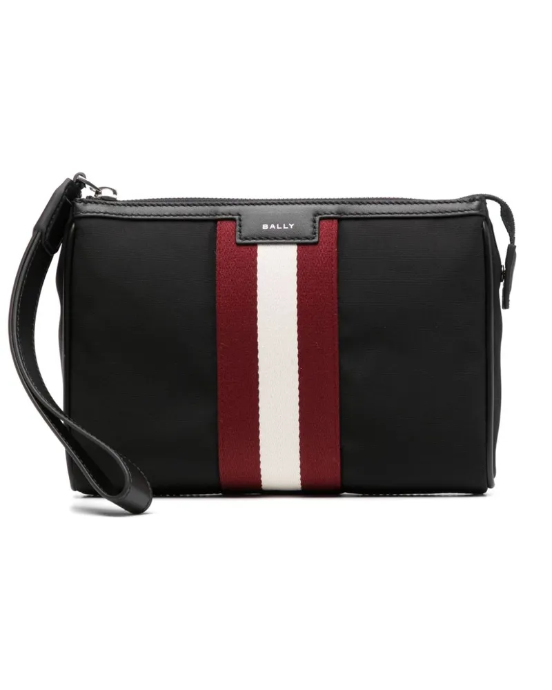 Bally Clutch mit Logo-Streifen - Schwarz Schwarz