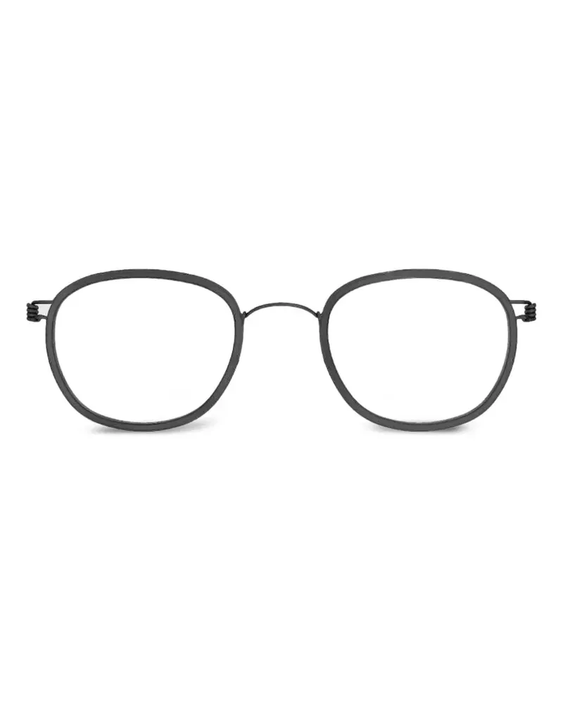 Lindberg Rim Max round-frame glasses - Schwarz Schwarz