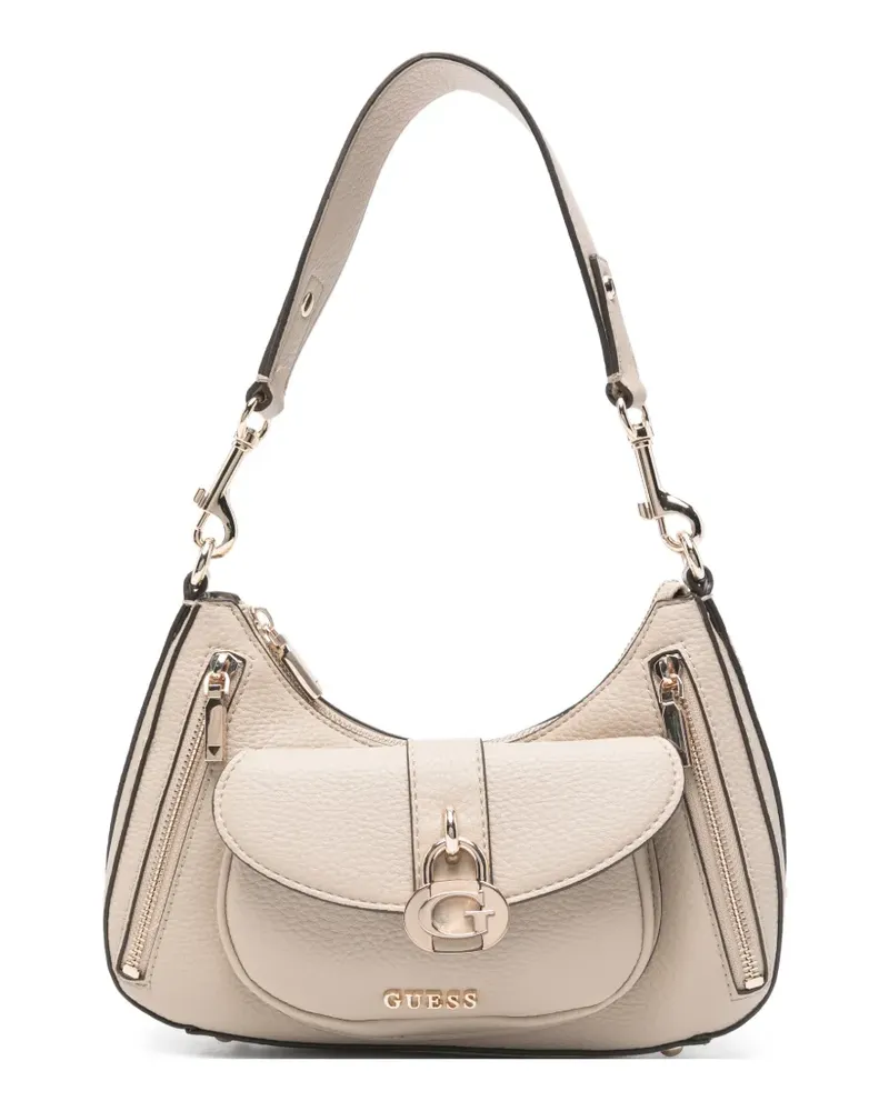 Guess Jessa Schultertasche mit Logo - Nude Nude