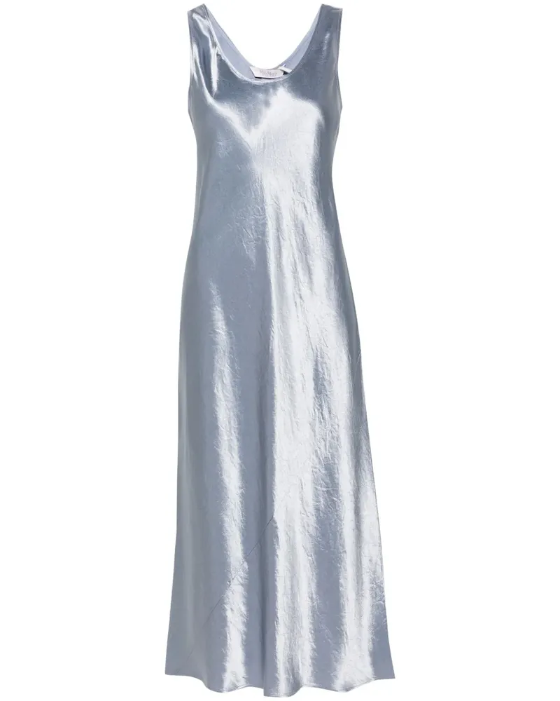 Max Mara Talete Midikleid aus Satin - Blau Blau