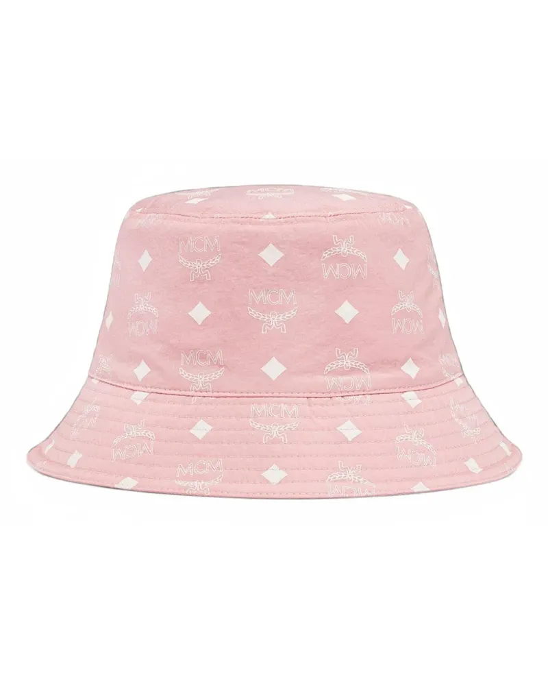MCM Wendbarer Fischerhut mit Logo-Stickerei - Rosa Rosa