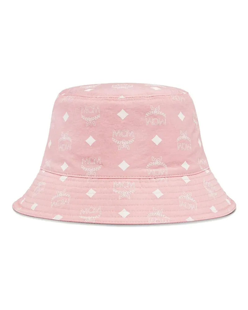 MCM Wendbarer Fischerhut mit Logo-Stickerei - Rosa Rosa