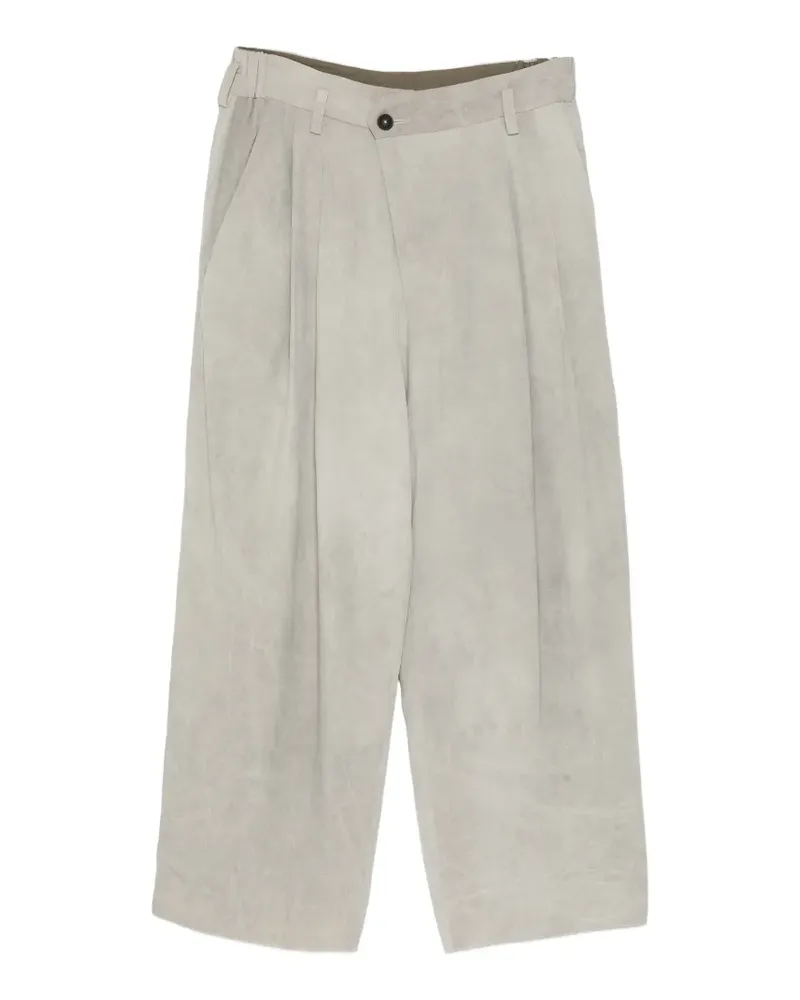 Ziggy Chen Wide-Leg-Hose mit Bundfalten - Grau Grau