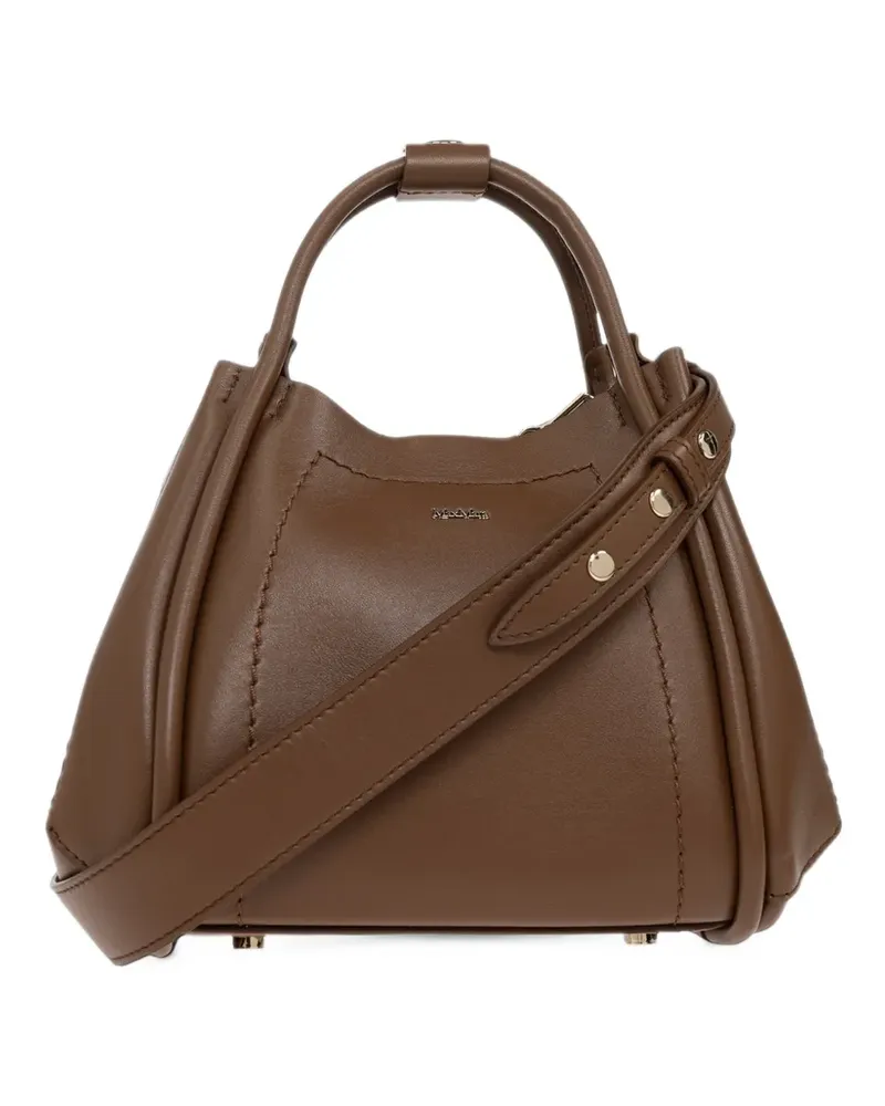 Max Mara extra-small leather Marine bag - brown bronze - Braun Braun