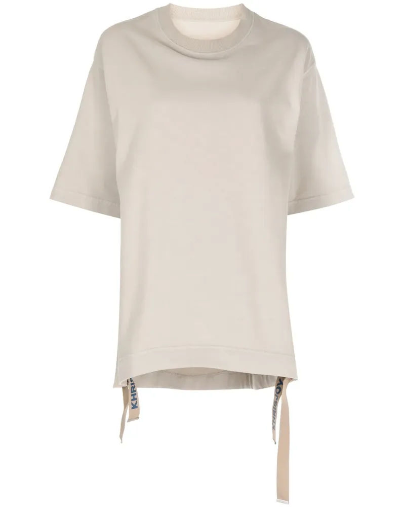 KHRISJOY T-Shirt mit grafischem Print - Nude Nude