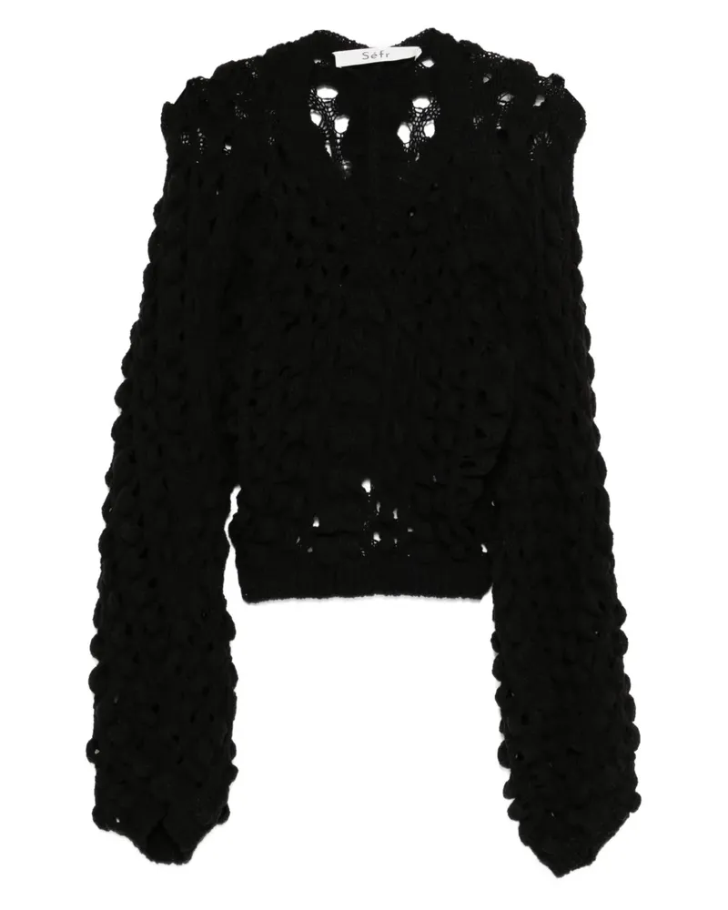 Séfr Luna open-knit sweater - Schwarz Schwarz