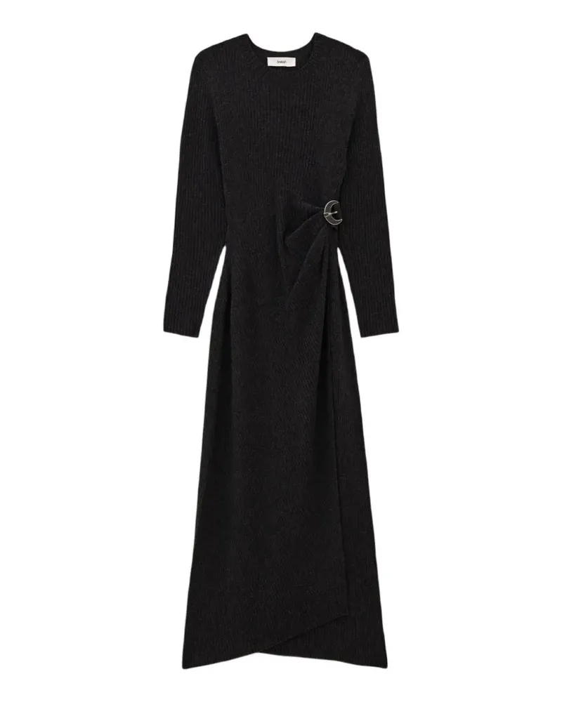 ba&sh BAMAYA buckle-detail ribbed-knit midi dress - Grau Grau
