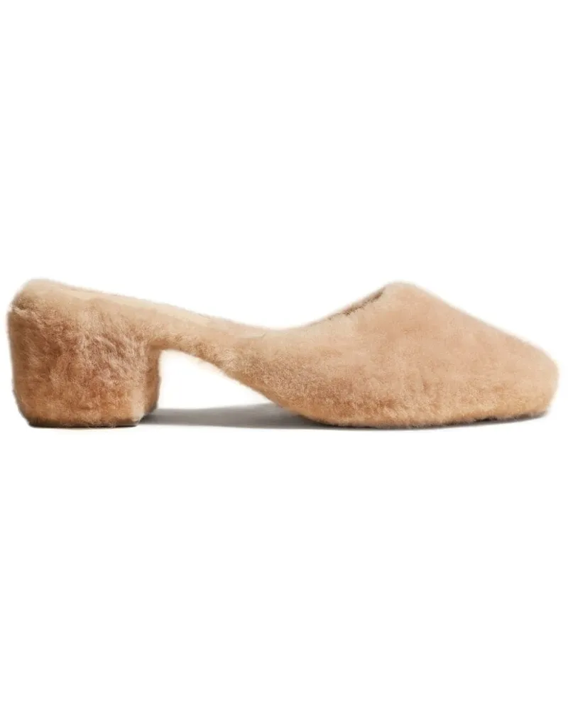 KHAITE Clio Mules 50mm - Nude Nude