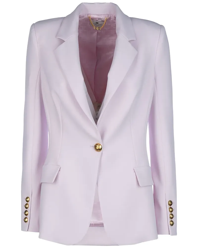 Elisabetta Franchi Kreppblazer mit Stickerei - Rosa Rosa