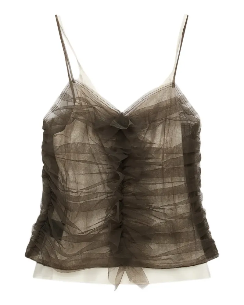 Renaissance Renaissance Deedee ruffled camisole top - Braun Braun