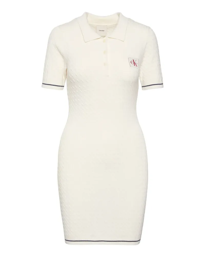 Calvin Klein cable-knit mini dress - Weiß Weiß
