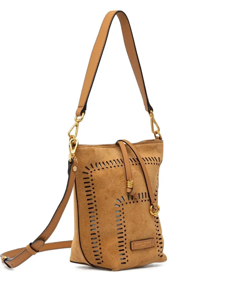 Gianni Chiarini Beuteltasche mit Cut-Outs - Braun Braun