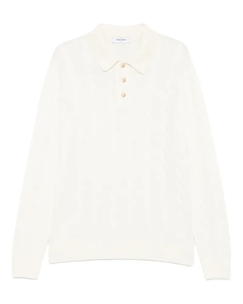 Gran Sasso Pullover mit Zopfmuster - Weiß Weiß