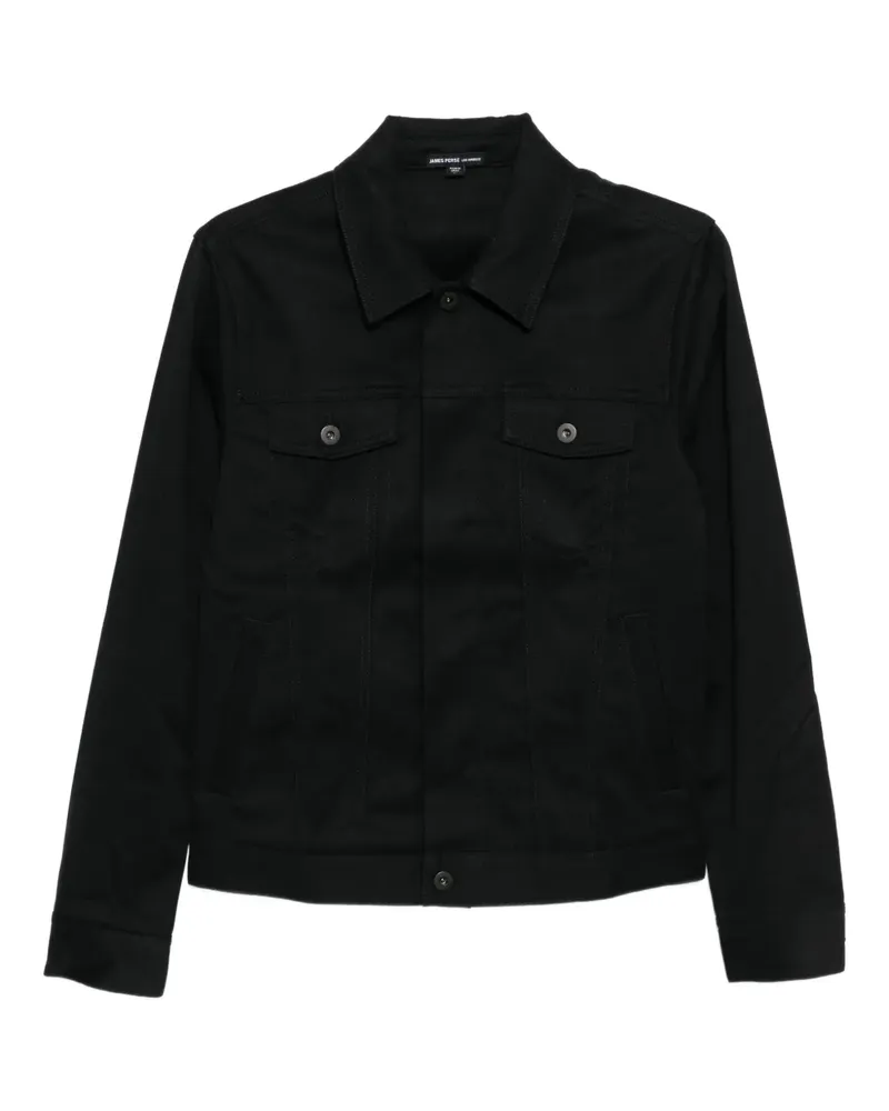 James Perse Jacke mit Knopfleiste - Schwarz Schwarz