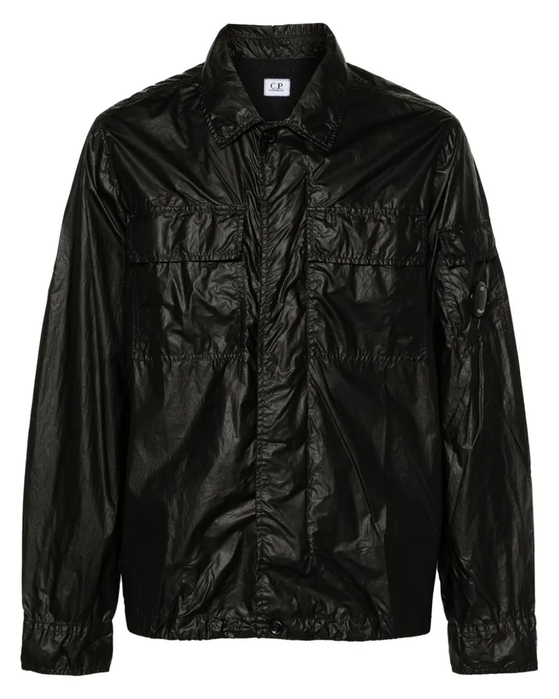 C.P. Company CS II Hemdjacke mit Lens-Detail - Schwarz Schwarz