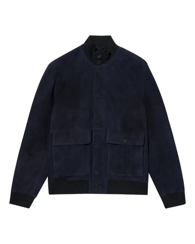 Brooks Brothers Bomberjacke aus Wildleder - Blau Blau