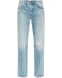 Diesel 1989 D-Mine Mid-Rise-Jeans mit geradem Bein Blau