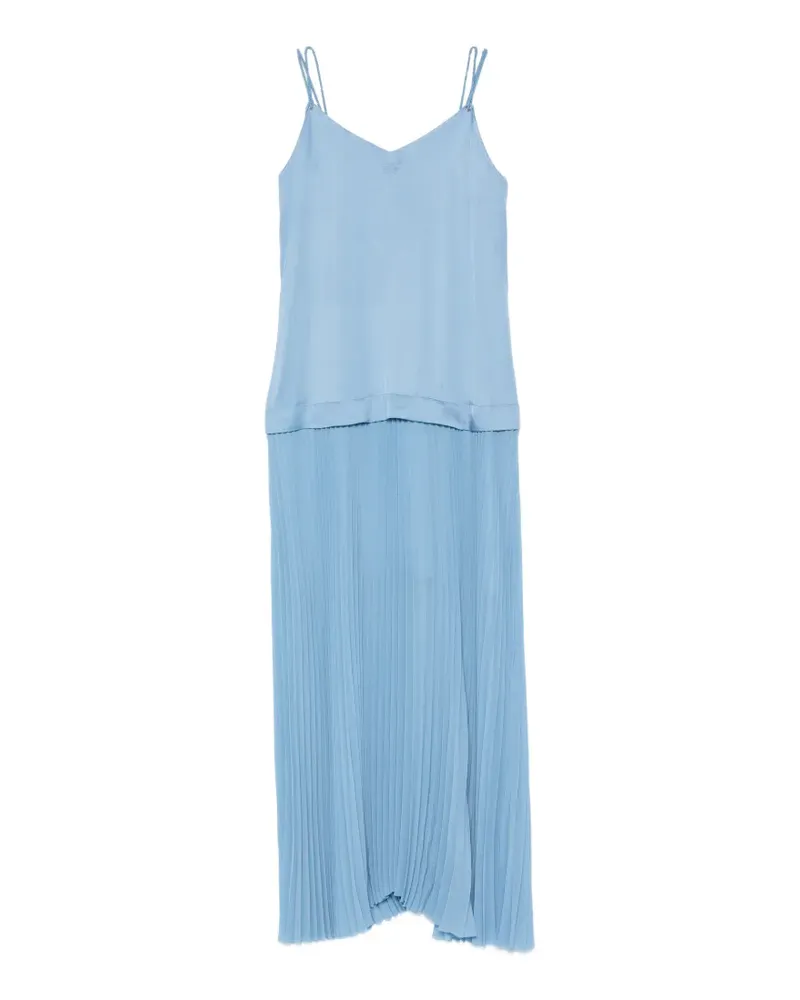 Karl Lagerfeld pleated spaghetti-strap dress - Blau Blau