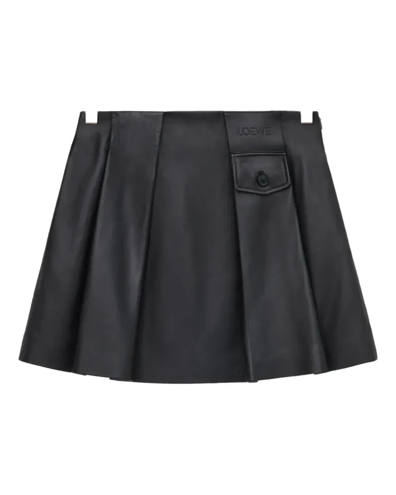 Loewe Faltenrock mit Taschen - Schwarz Schwarz