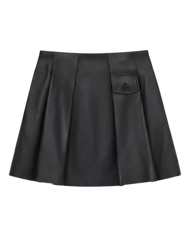 Loewe pocket pleated mini skirt - Schwarz Schwarz