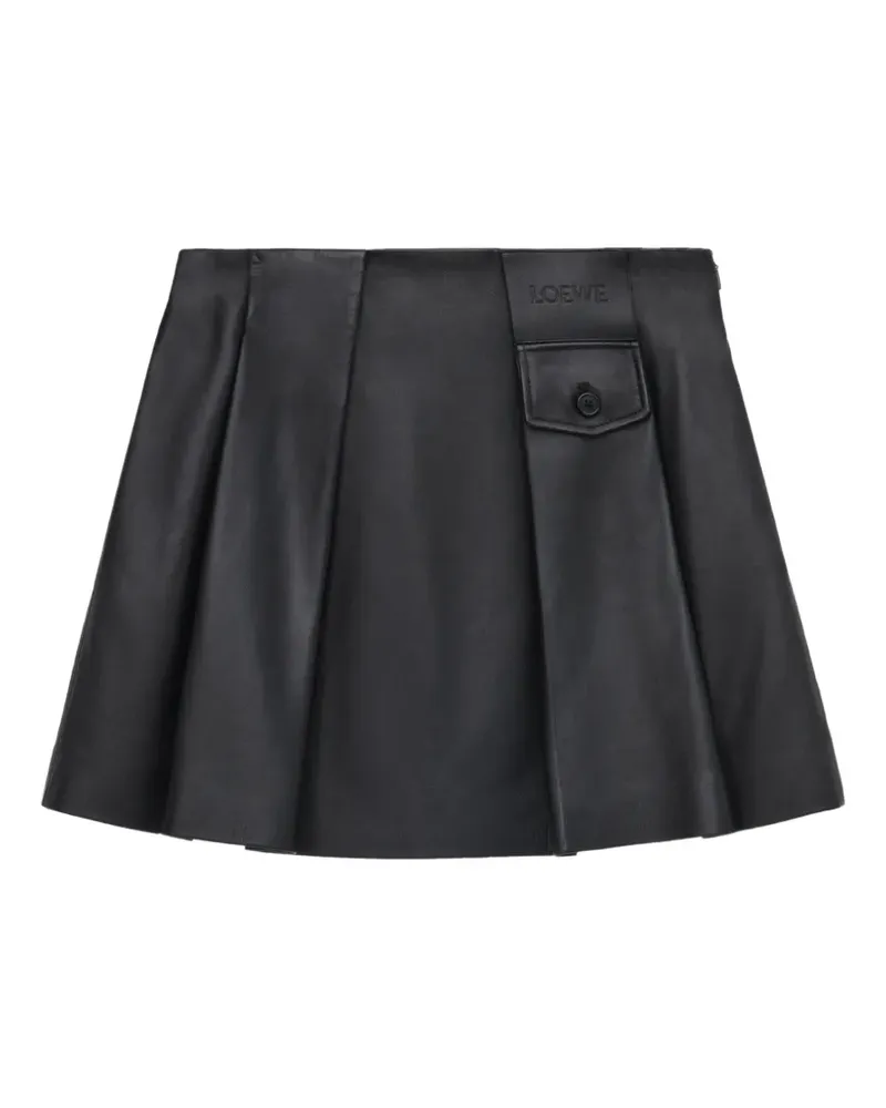Loewe Faltenrock mit Taschen - Schwarz Schwarz
