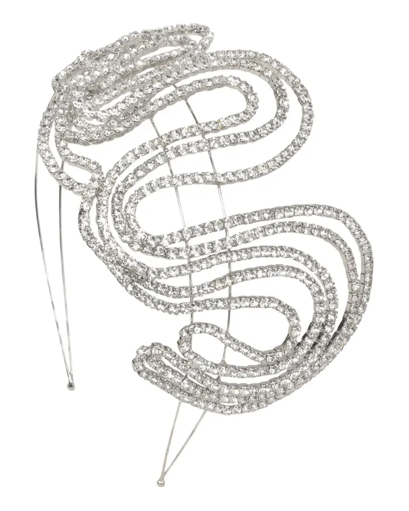 Jennifer Behr Claudette Haarschmuck mit rhodiniertem Kristall - Silber Silber