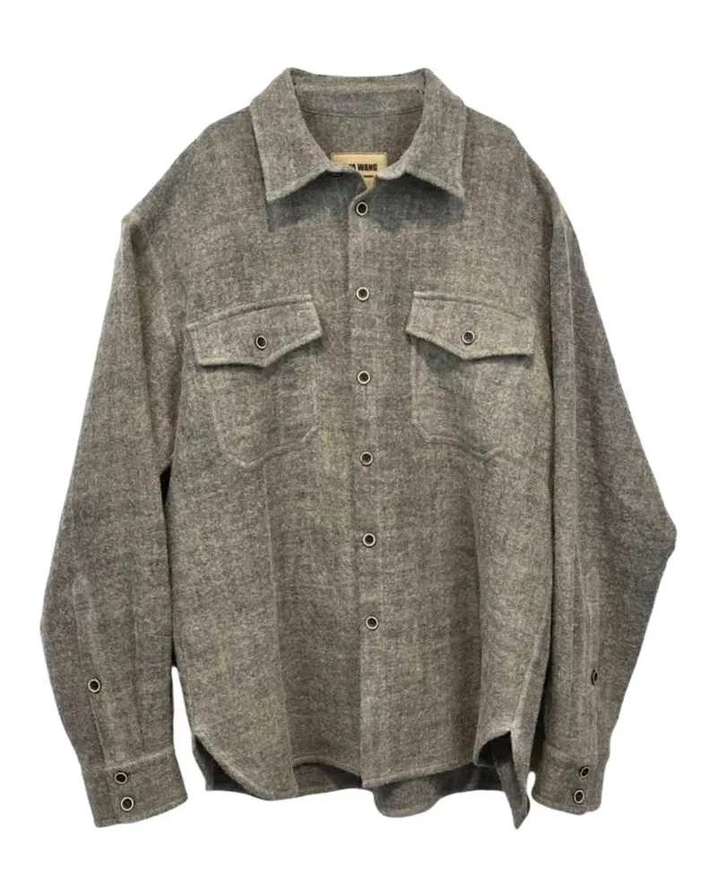Uma Wang button-up wool shirt - Grau Grau