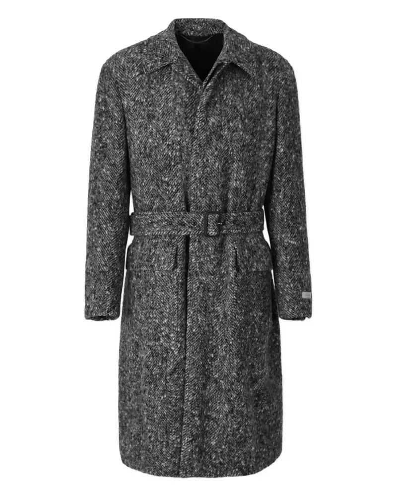 Canali Mantel mit Gürtel - Grau Grau