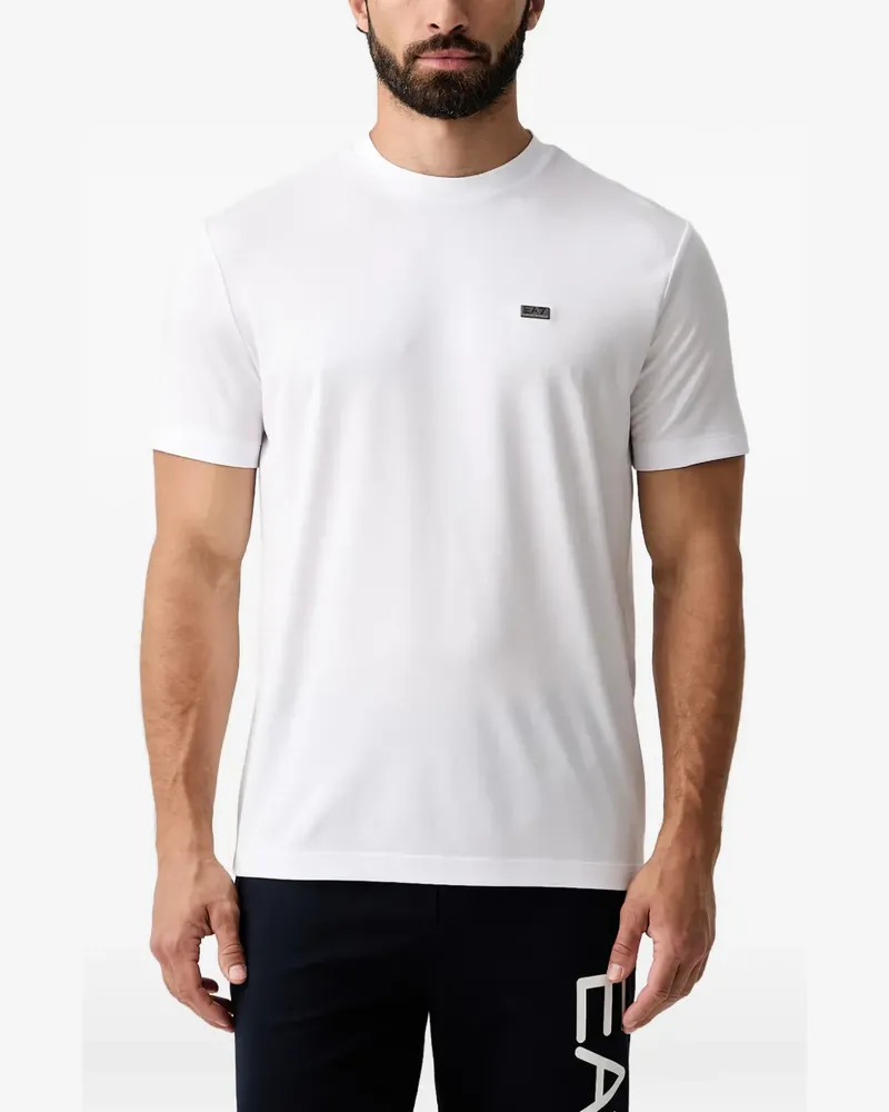 EA7 T-Shirt mit Logo-Detail - Weiß Weiß