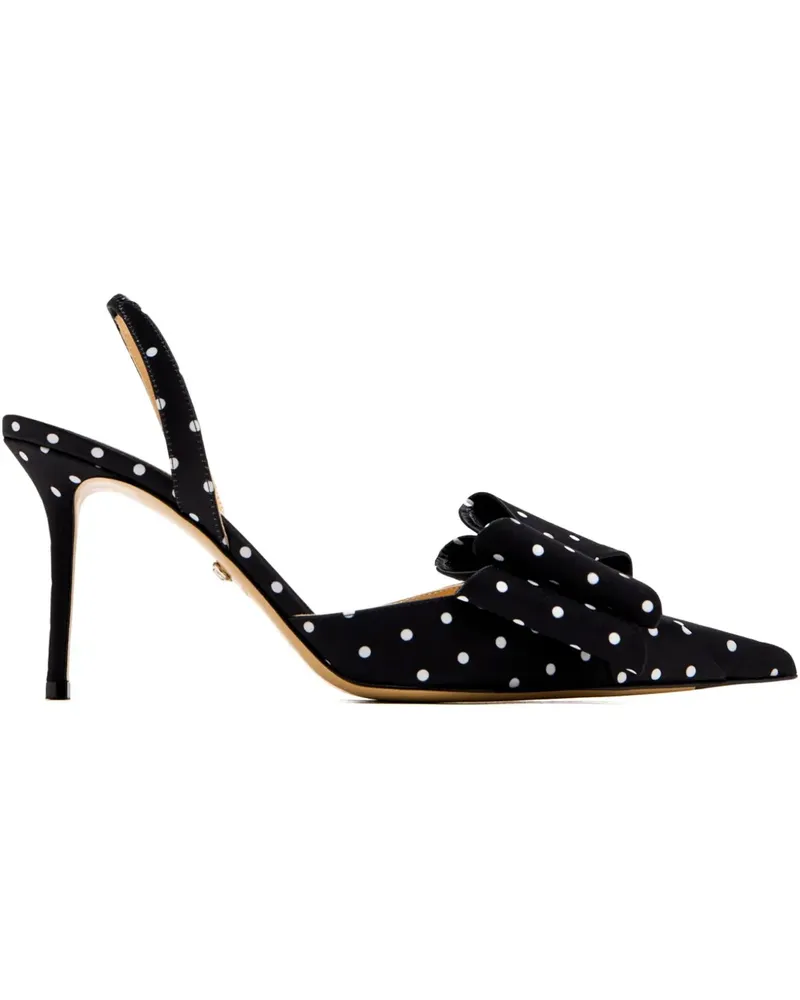 Mach & Mach 85mm polka-dot bow pumps - Schwarz Schwarz