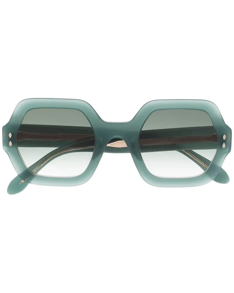 Isabel Marant Sonnenbrille mit Oversized-Gestell - Grün Grün