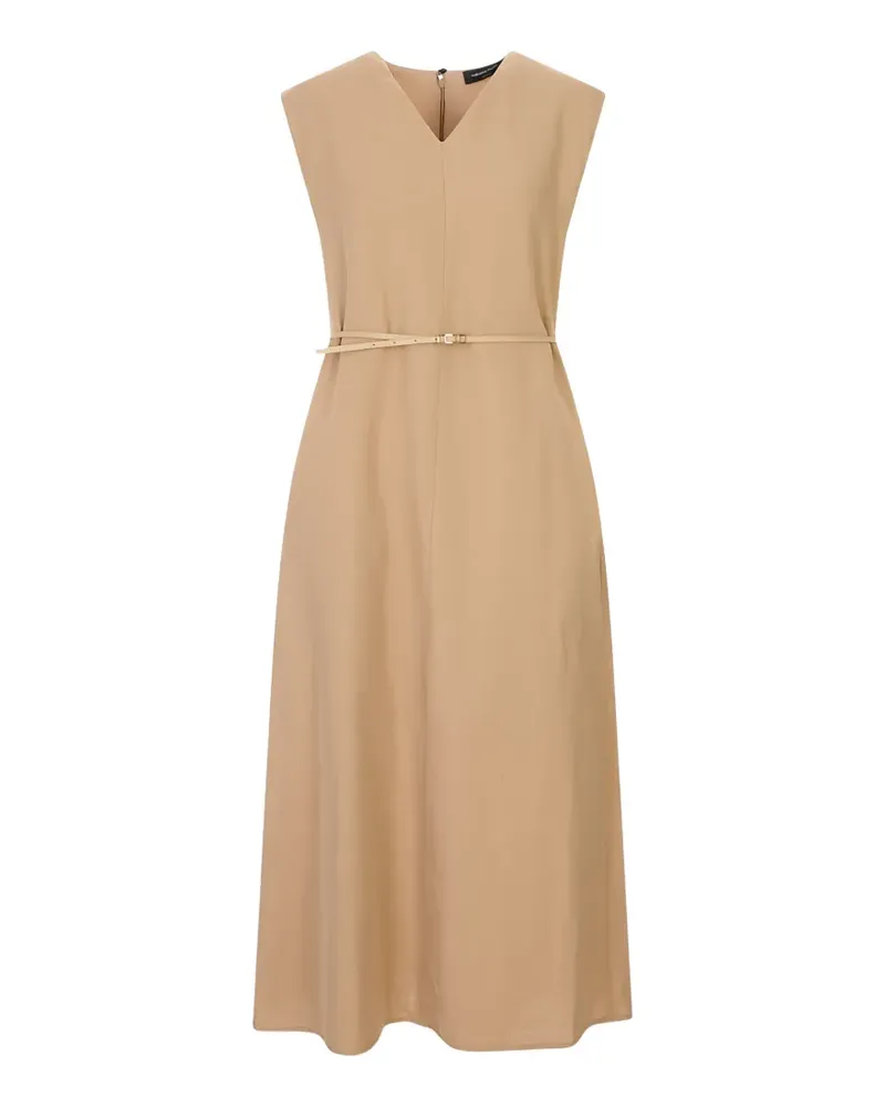 Fabiana Filippi belted V-neck dress - Nude Nude