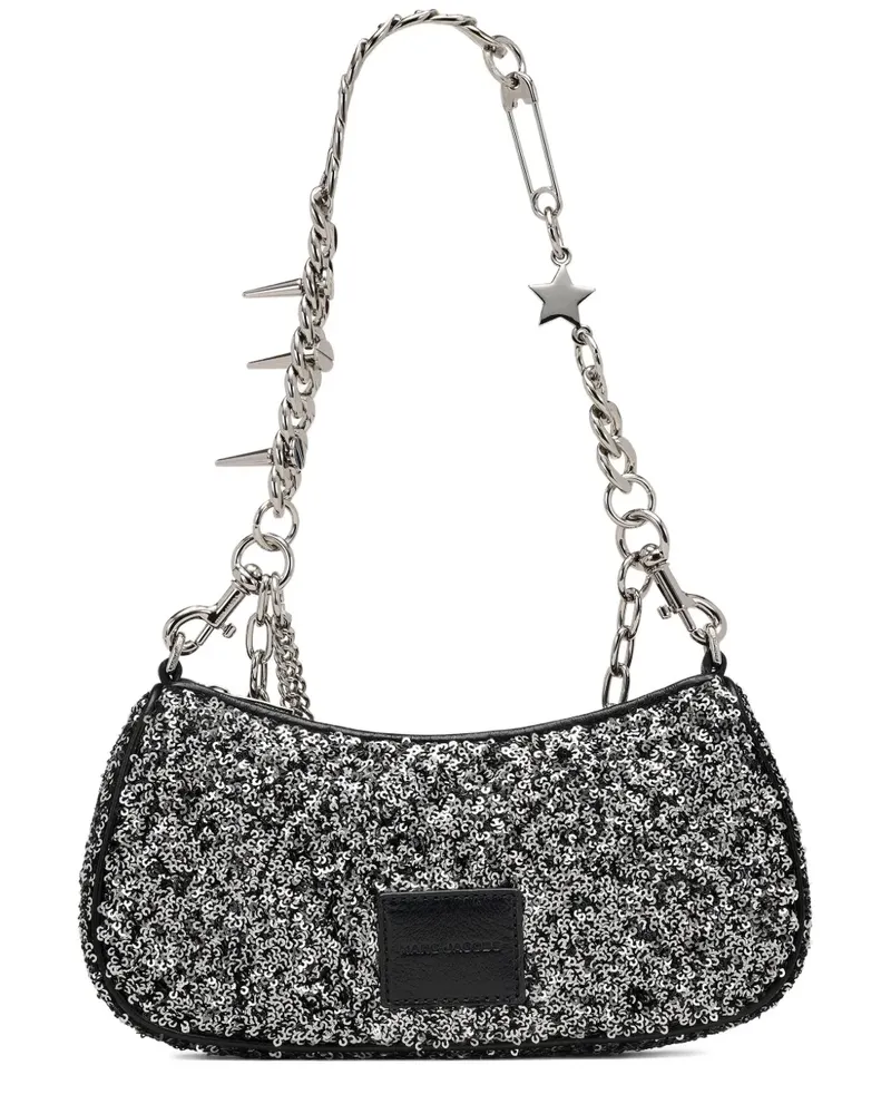 Marc Jacobs Schultertasche mit Paillettenanhänger - Silber Silber