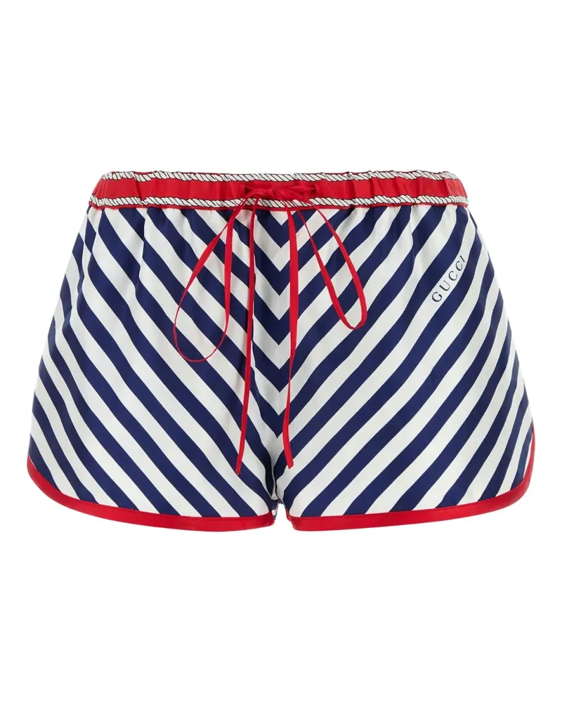 Gucci Shorts aus Seide mit Print - Blau Blau