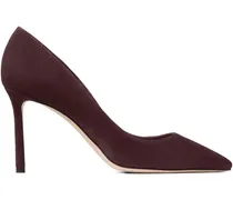Romy Pumps aus Wildleder 85mm - Rot