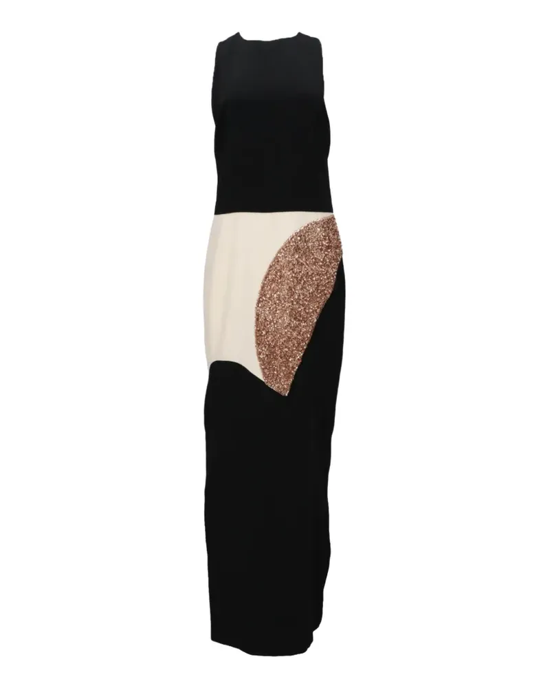Tom Ford Seidenmaxikleid in Colour-Block-Optik - Schwarz Schwarz