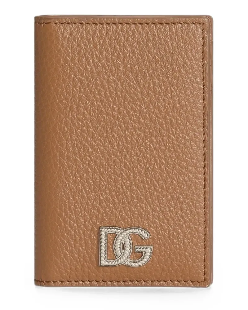 Dolce & Gabbana card holder in calfskin with logo - Nude Nude