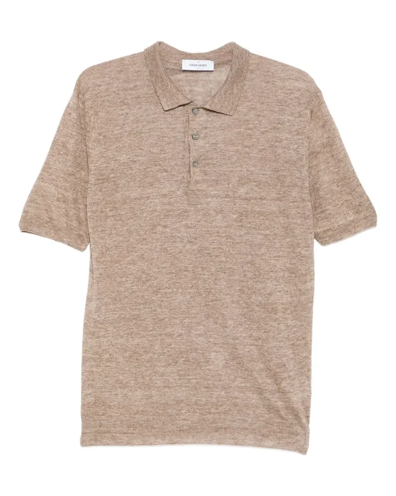 Gran Sasso Poloshirt mit kurzen Ärmeln - Braun Braun