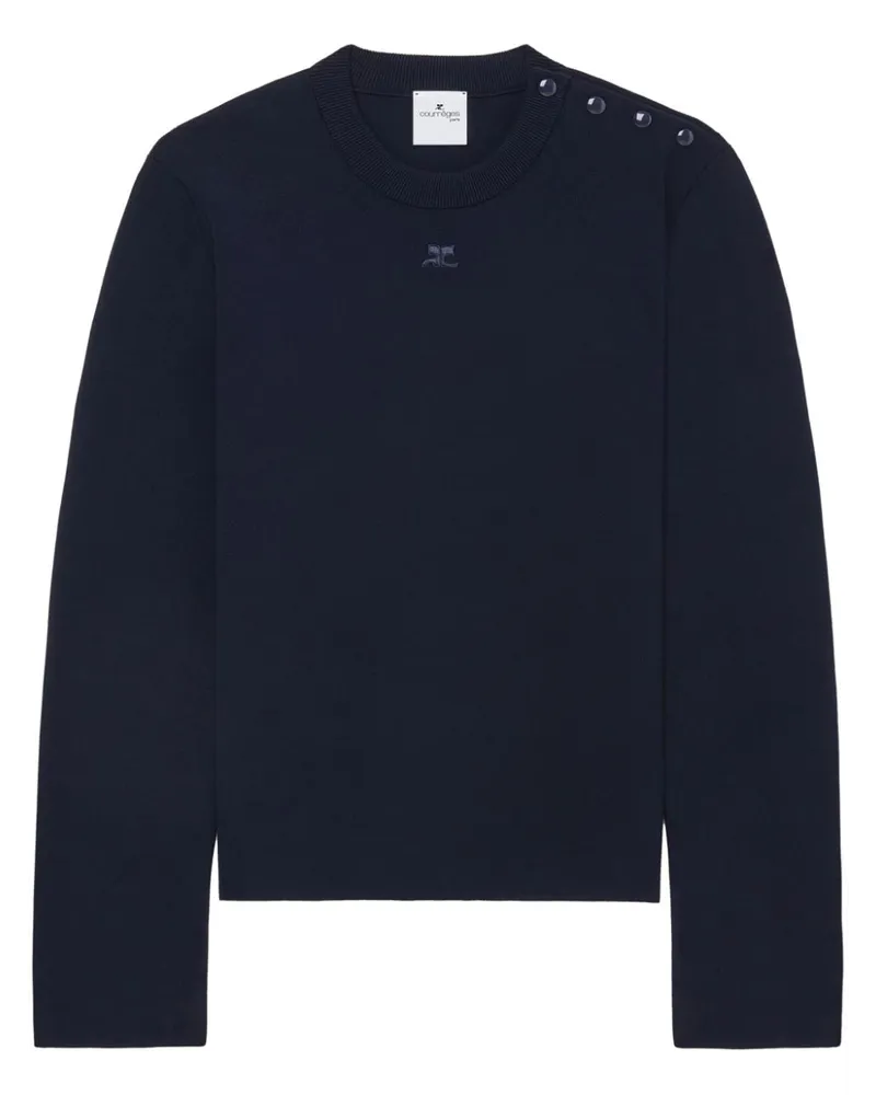 Courrèges Pullover mit Druckknöpfen - Blau Blau