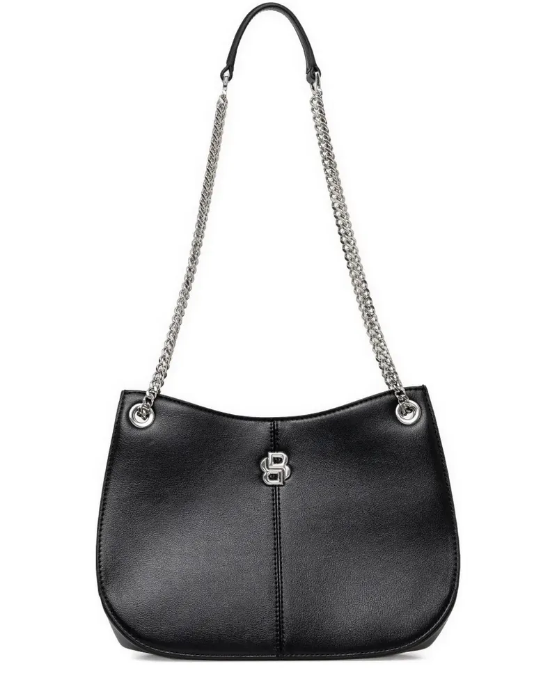 HUGO BOSS Schultertasche mit Logo-Schild - Schwarz Schwarz