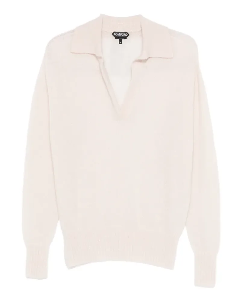 Tom Ford open polo top - Nude Nude