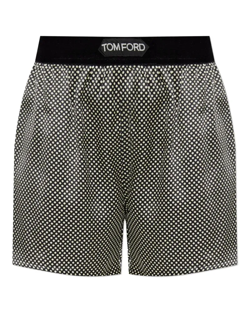 Tom Ford Lounge-Shorts mit Polka Dots - Schwarz Schwarz